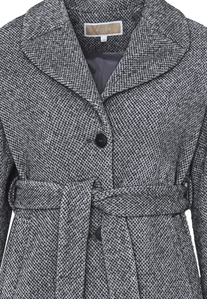 Kocca Cappotto Grigio Bambina In Tessuto Scollo a v | Elegante AI25 | CammarataMode