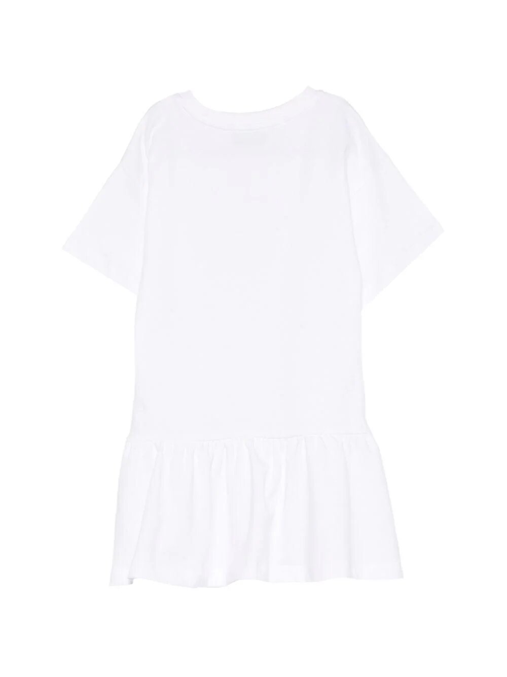 Moschino Abito Bianco Bambina Girocollo Estivo In Cotone 15523048522111_