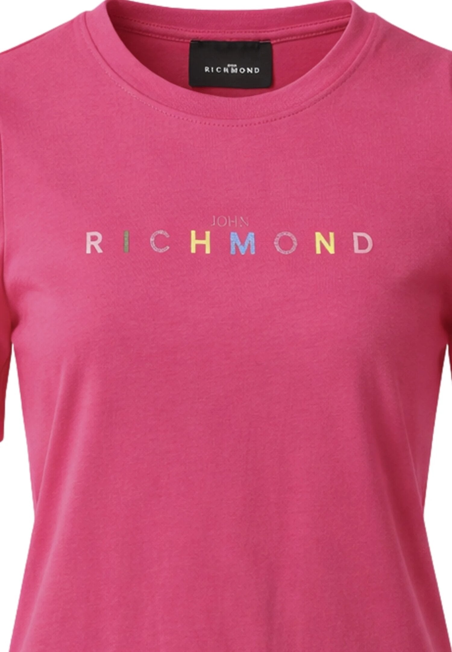 John Richmond Tshirt Fuxia Logo Arcobaleno Bambina RGP26024TS_