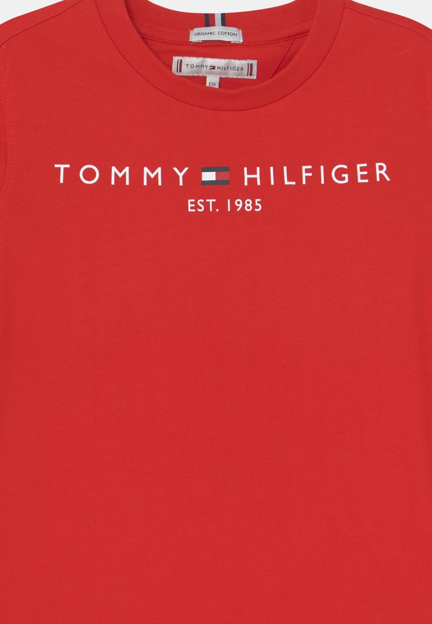Tommy Hilfiger Tshirt Rosso Ragazzo In Jersey Maniche Corte Quotidiano PE26