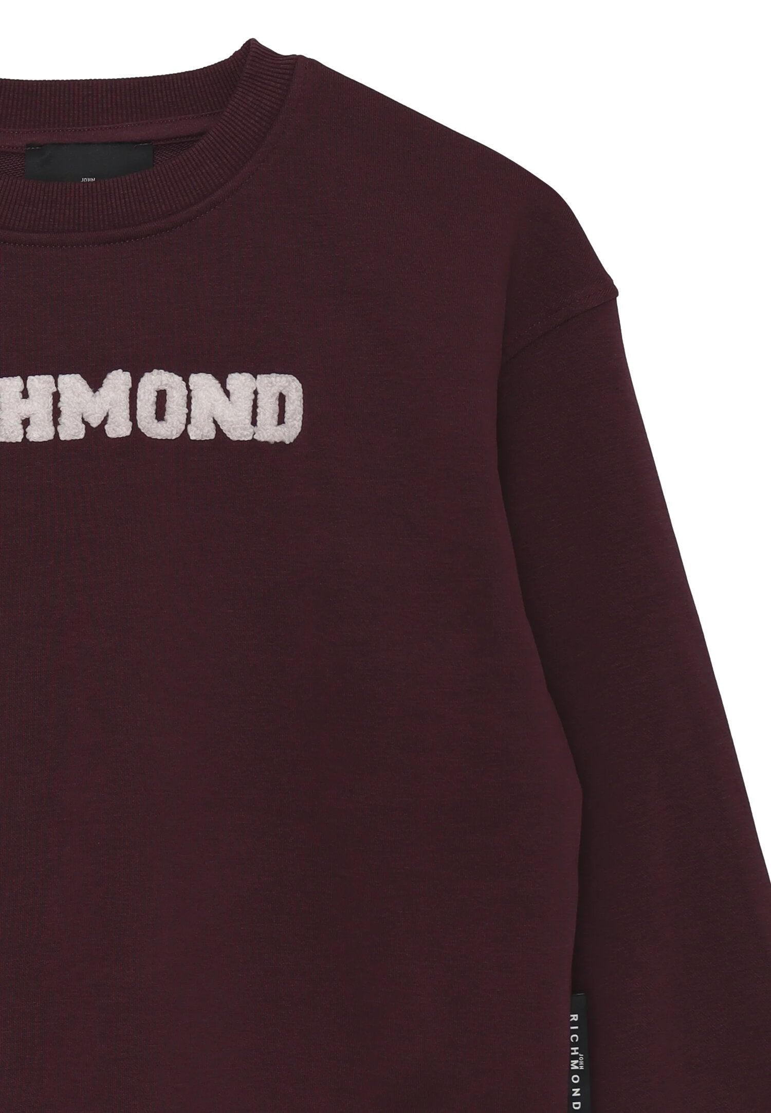 John Richmond Felpa Bordeaux Bambino In Cotone Girocollo Sportivo AI25