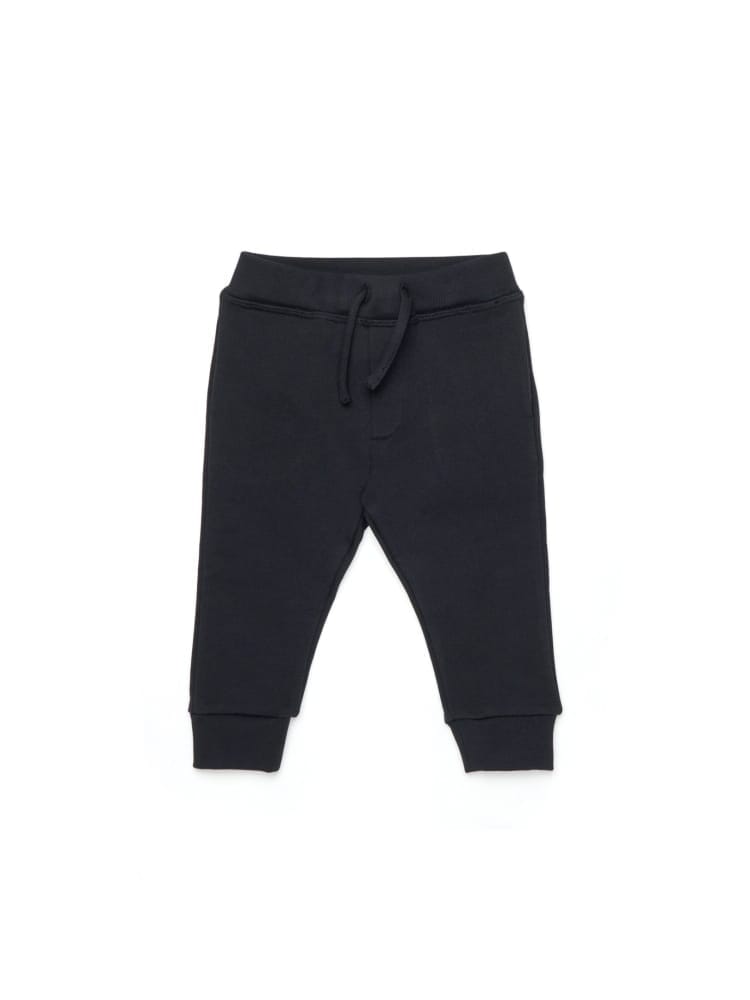 Dsquared pantaloni infant in felpa nera con logo Bambino