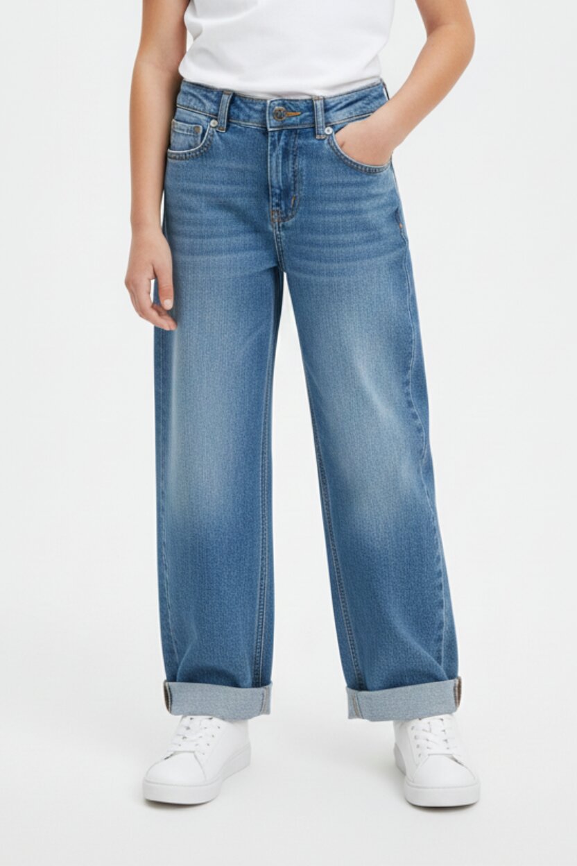 Calvin Klein Jeans Denim Chiaro Bambina Tasche Laterali Quotidiano PE26