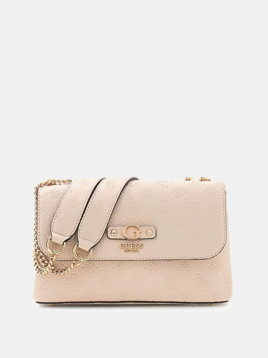 Guess borsa crema donna logo all over