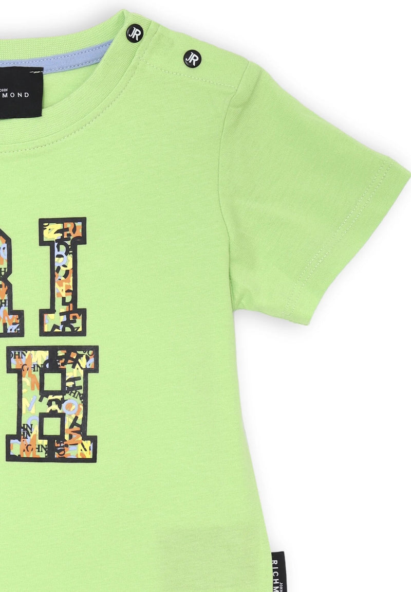 T Shirt Neonato John Richmond Verde Chiaro Primavera Estate 25 - VLIME | CammarataMode
