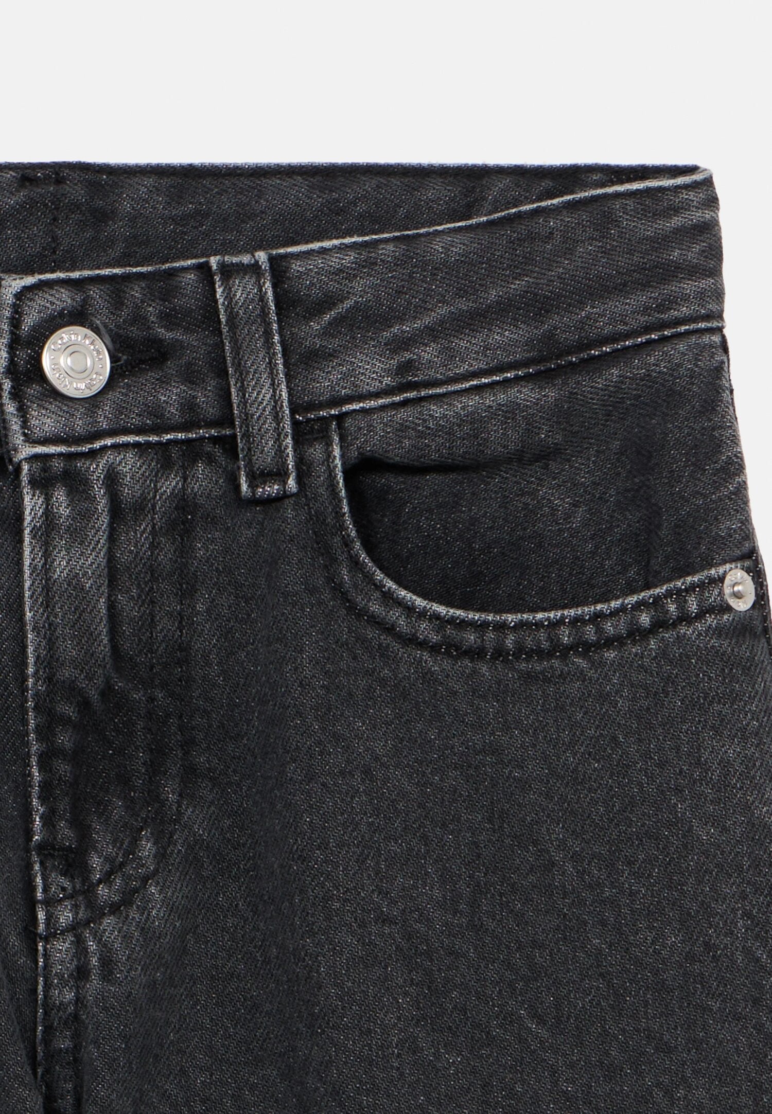 Calvin Klein Jeans Nero Bambino In Denim Slim Fit Passeggio PE26