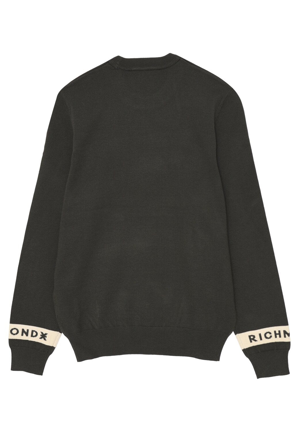 John Richmond maglia uomo lana verde collo tondo polsini logo | CammarataMode