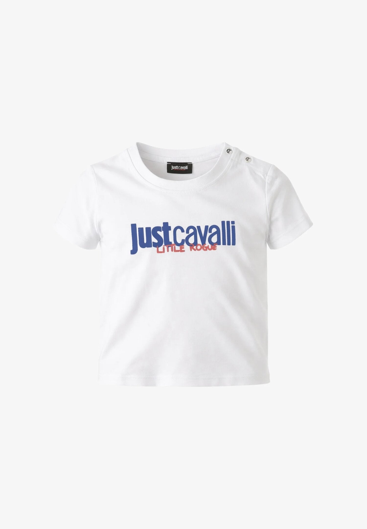 Just Cavalli t-Shirt Bianca Con Logo Grande Davanti Neonato JIP26047TS_