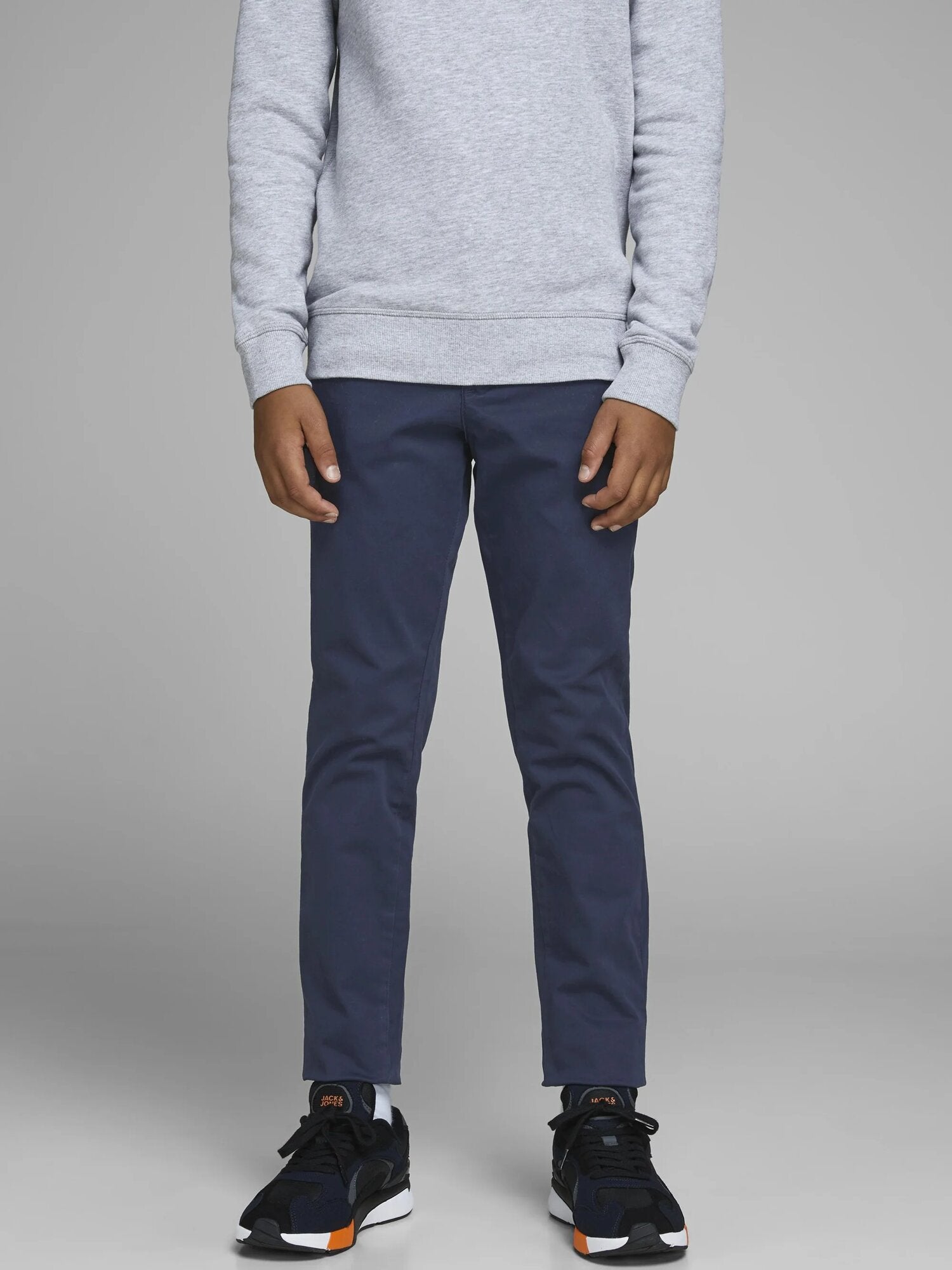 Jack & Jones chino slim fit bambino ragazzo blu navy cotone elasticizzato | CammarataMode