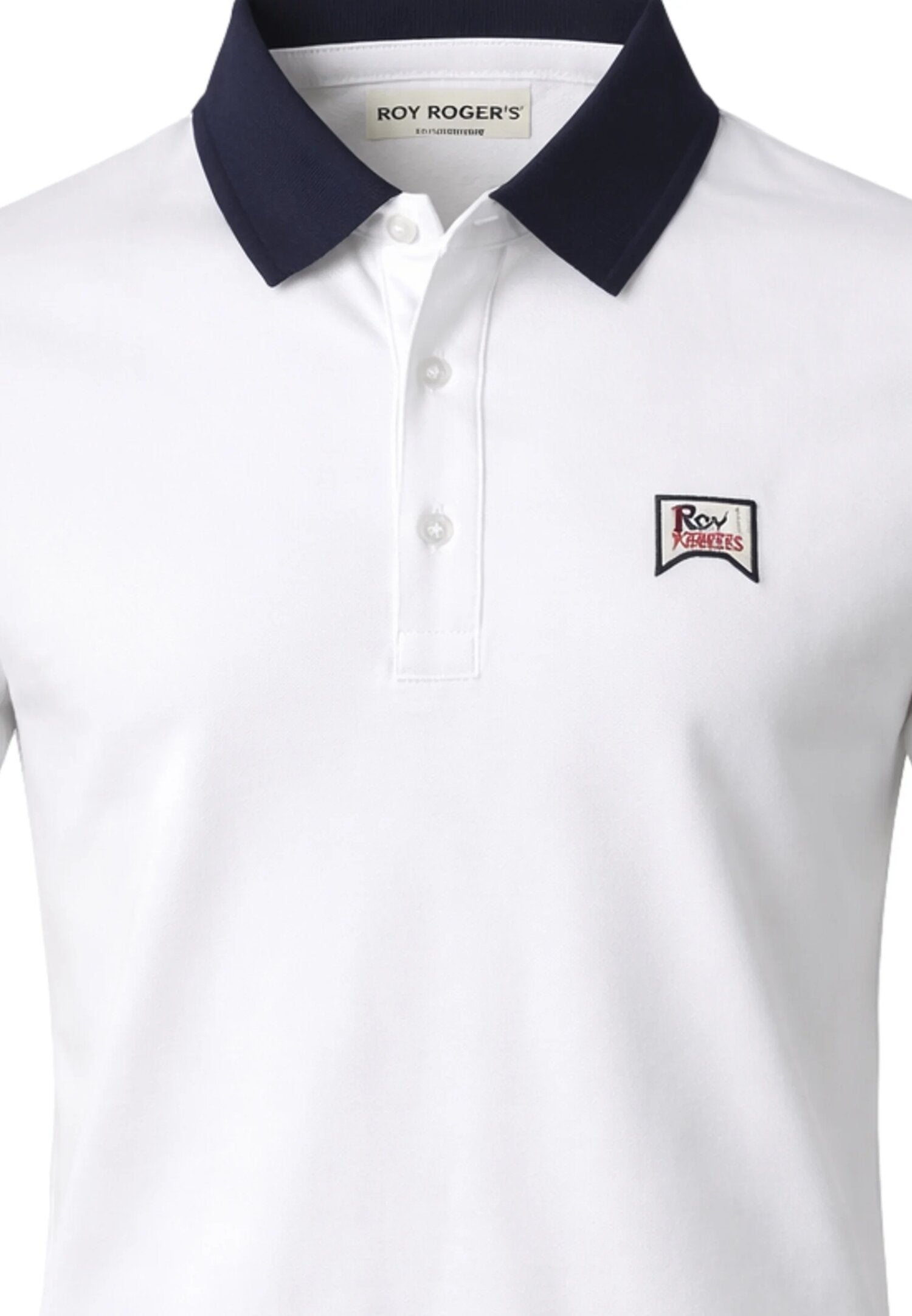 Roy Roger's Polo Bianca e Blu Bambino Maniche Corte RG105_