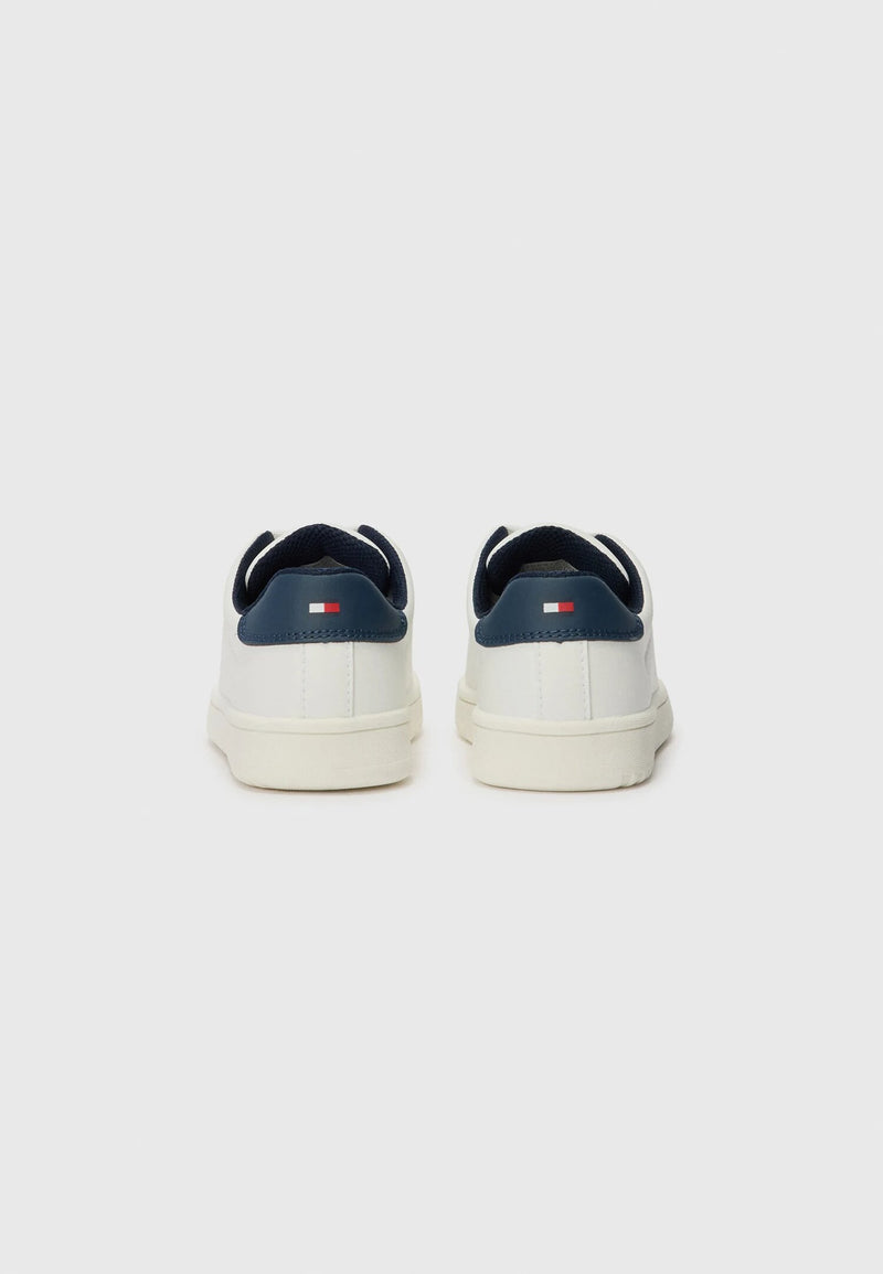 Tommy Hilfiger sneakers basse bambino unisex bianche blu scuola leggere - BIANCO | CammarataMode