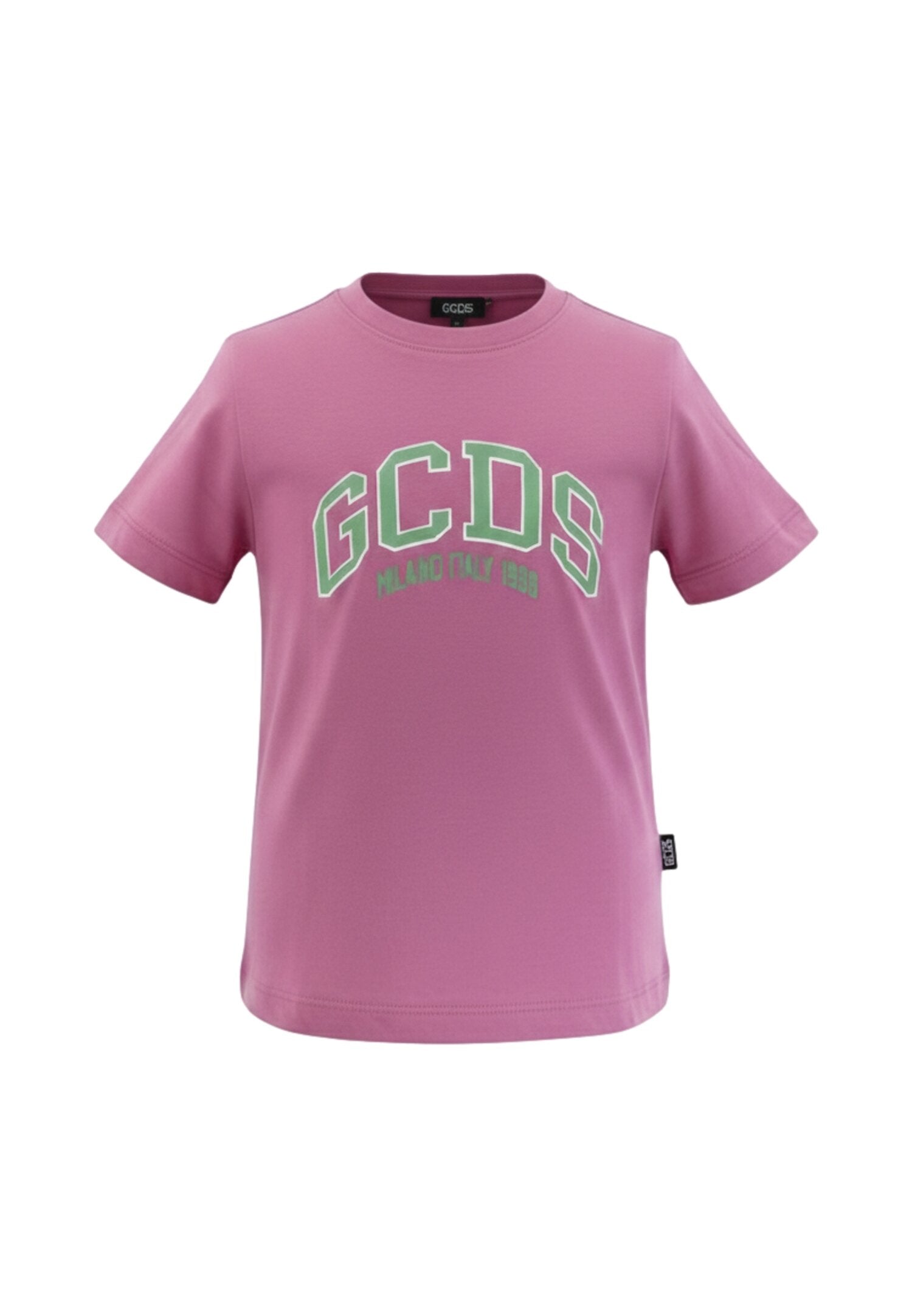 Gcds Tshirt Rosa Bambina Girocollo Estivo In Cotone 746237_