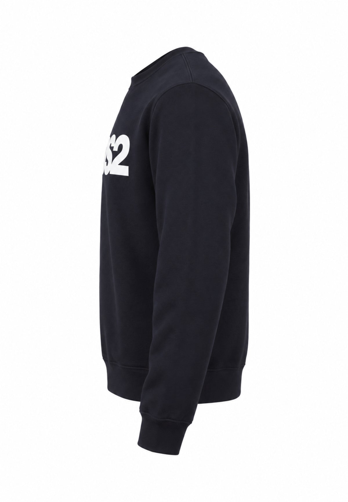 DS2 FELPA NERA A GIROCOLLO CON LOGO CENTRALE Bambini e ragazzi F62K281.NE_