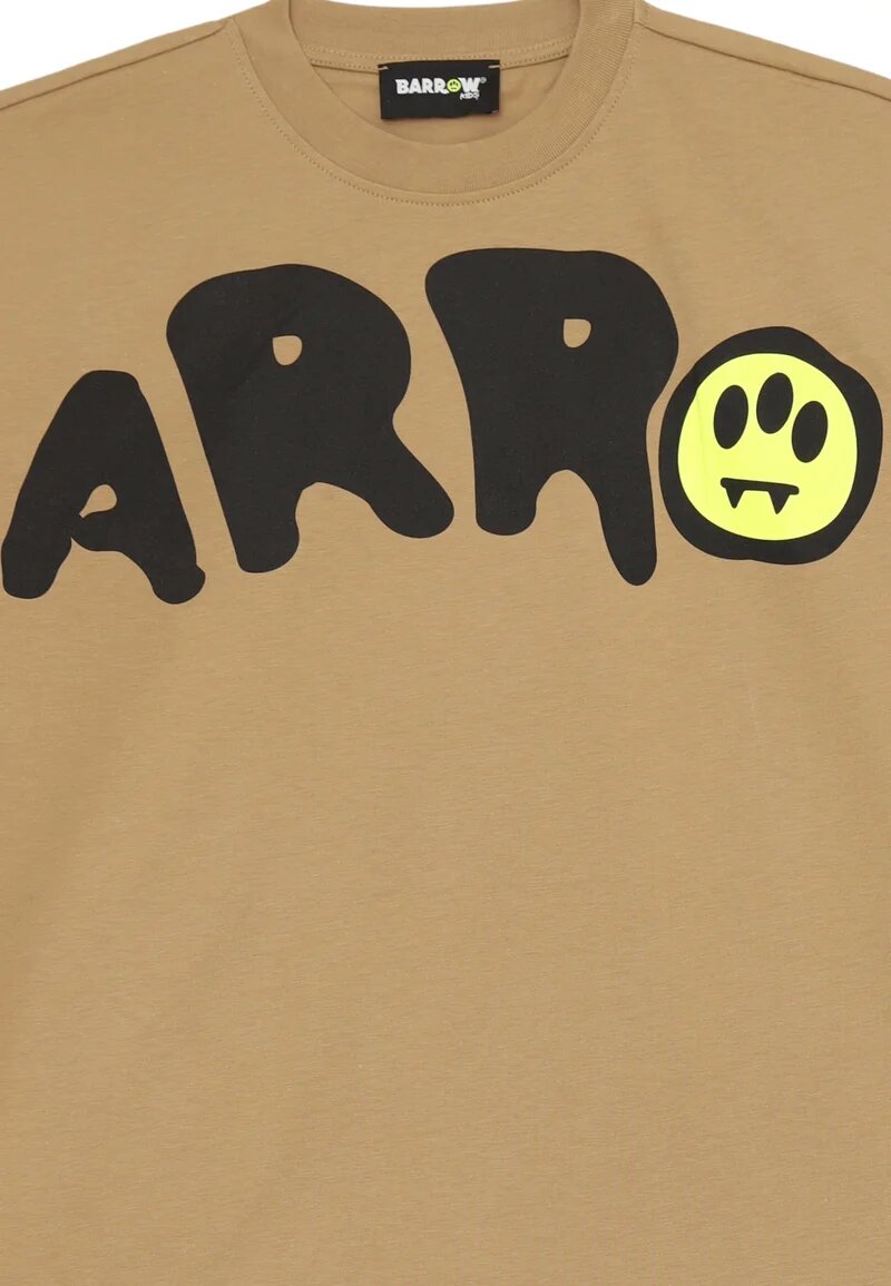 Barrow T-Shirt Beige Bambino In Cotone Maniche Corte Uso Sportivo AI25