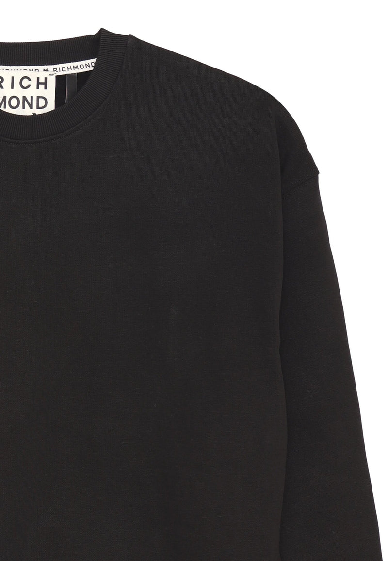 John Richmond Felpa Uomo Nemes Nera – Cotone 100% - NERO | CammarataMode