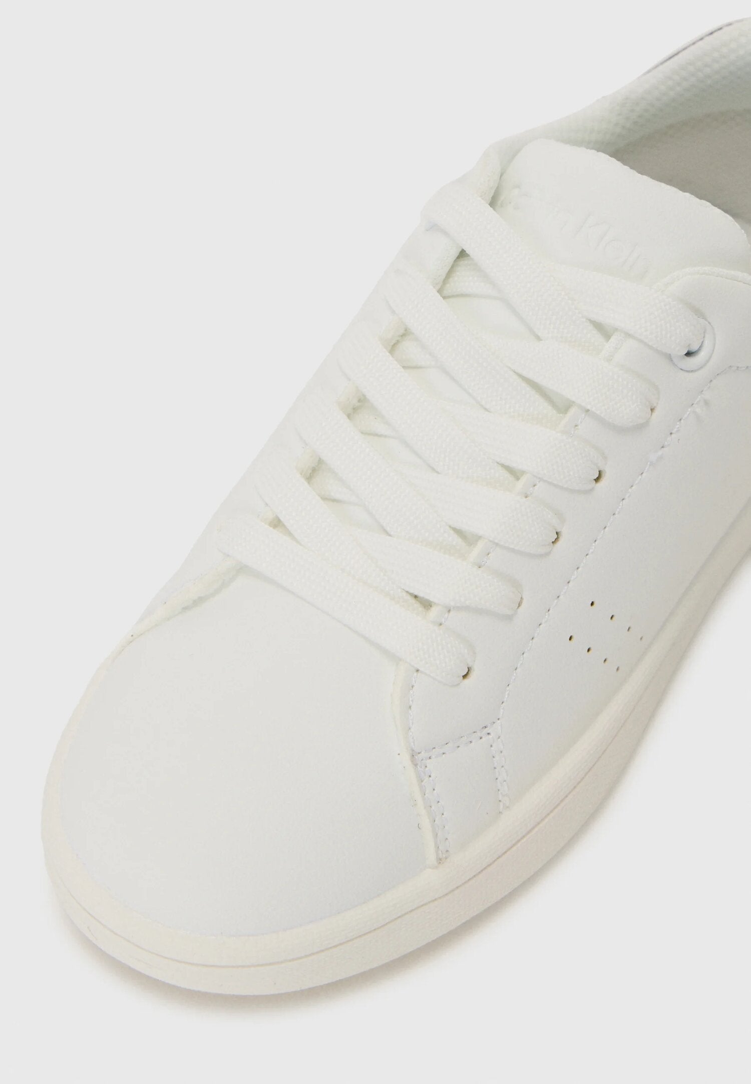 Calvin Klein Scarpa Bianca Bambino In Ecopelle Sneakers Basse Sportivo AI25