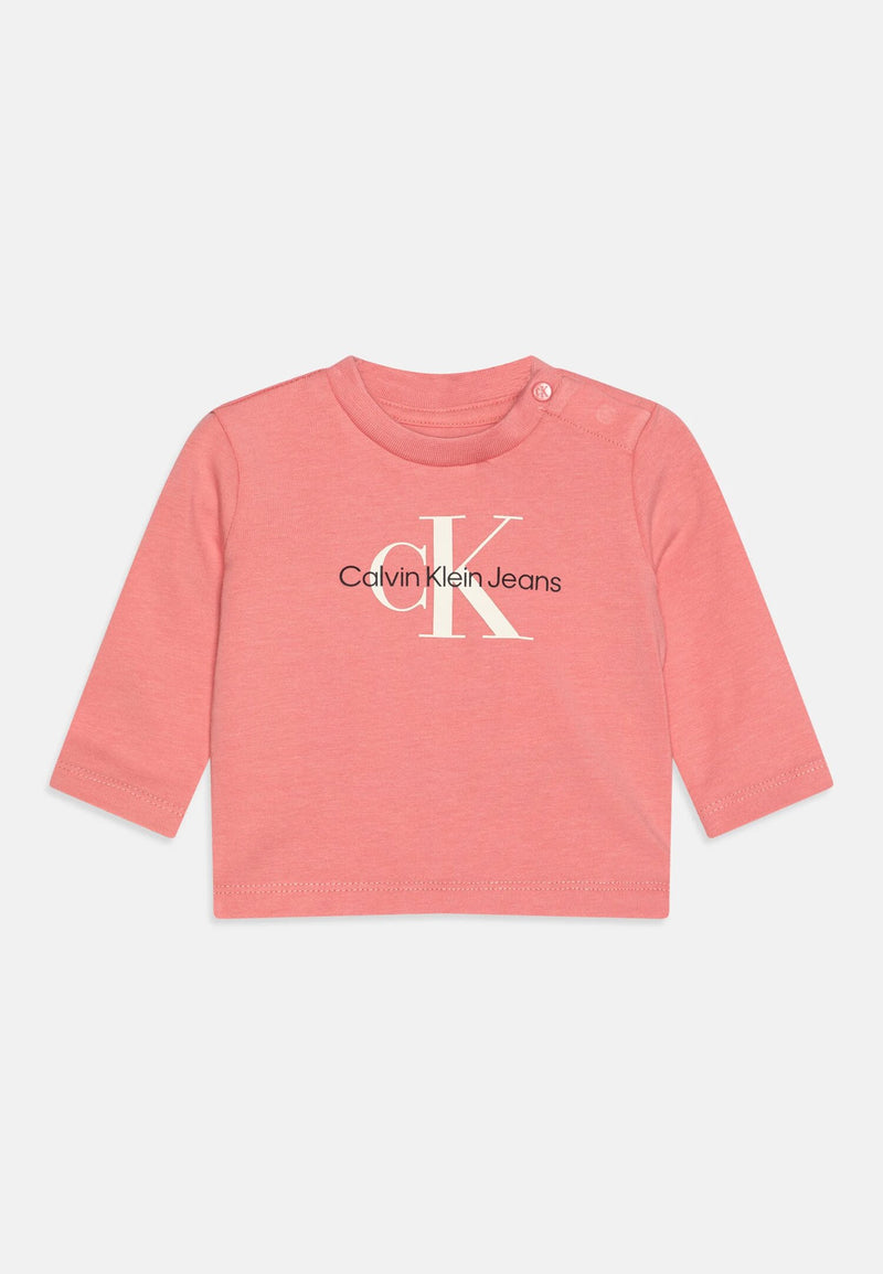 T-shirt rosa Calvin Klein bambina manica lunga - ROSA | CammarataMode