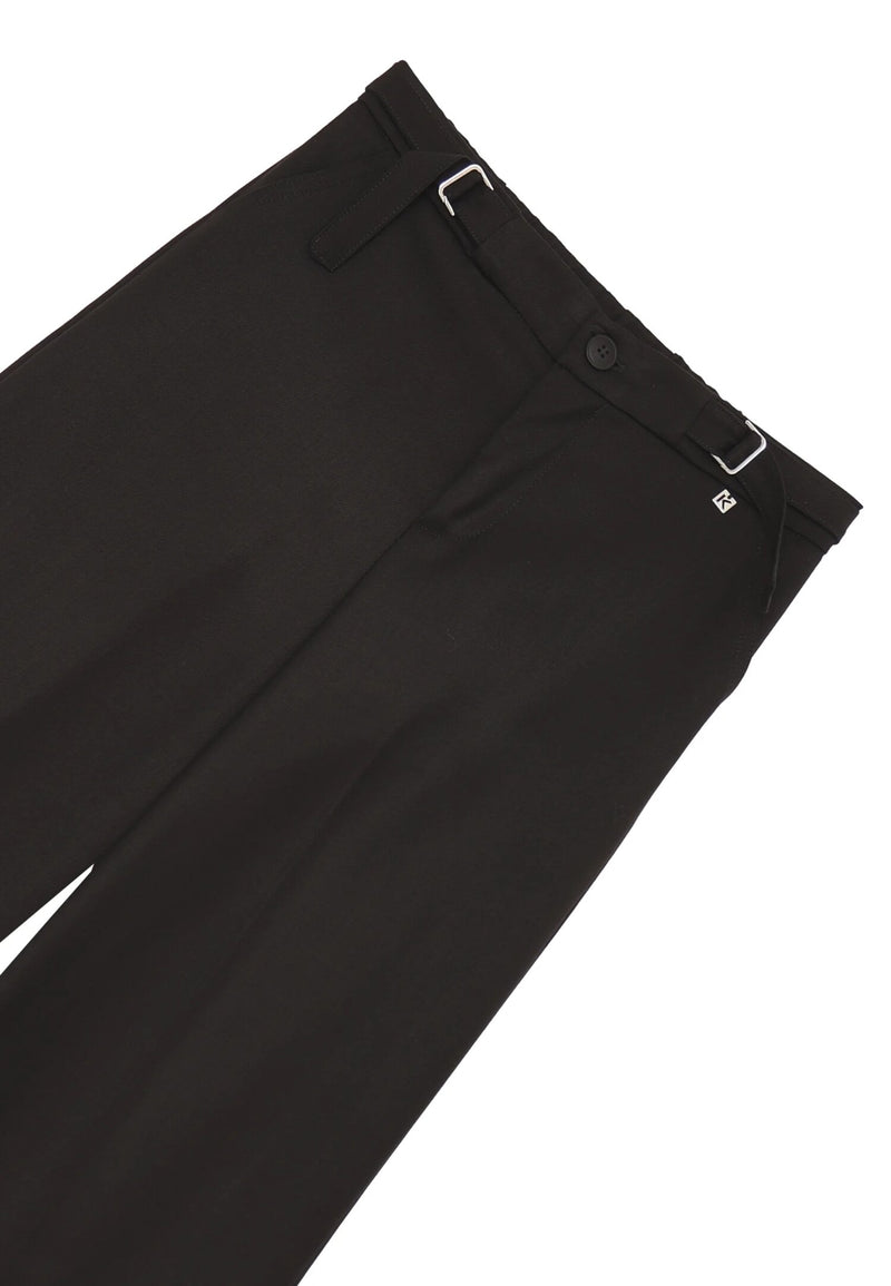 Kocca pantaloni neri bambina a vita alta gamba ampia eleganti - NERO | CammarataMode