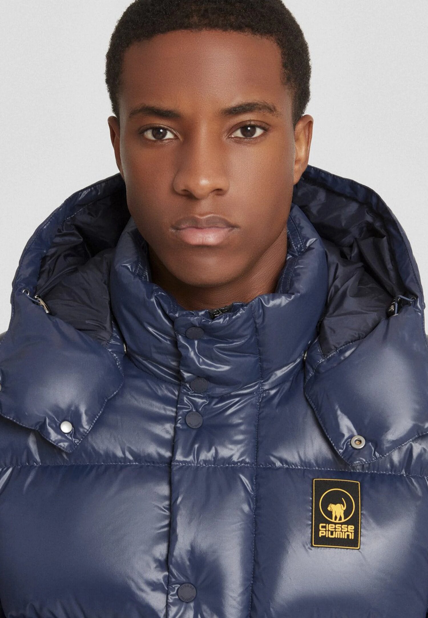 Ciesse Piumini Giubbotto Blu Uomo In Nylon Con Cappuccio Invernale AI25