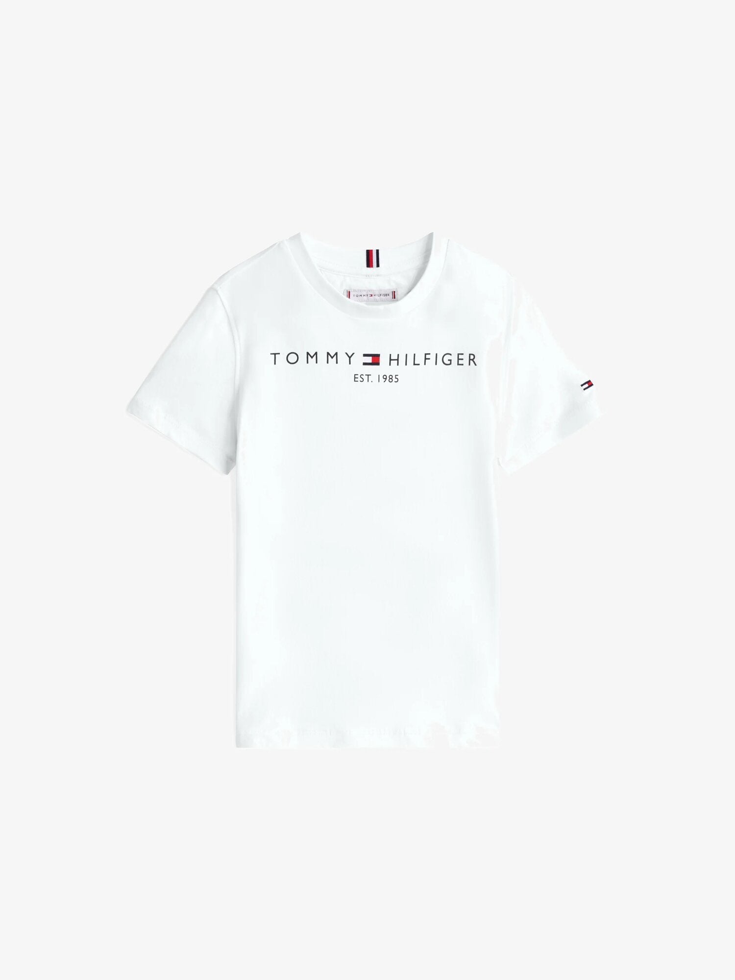 Tommy Hilfiger Tshirt Bianca Ragazzo In Jersey Maniche Corte Quotidiano PE26