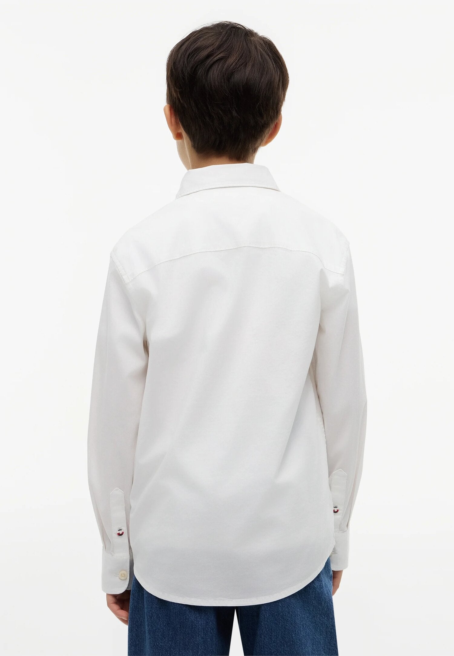 Tommy Hilfiger Camicia Bianca Con Colletto Neonato KB0KB10601YBR_