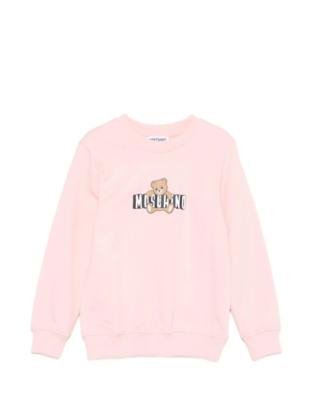 Moschino Felpa Rosa Bambina Girocollo Primaverile In Cotone 15521604796799_