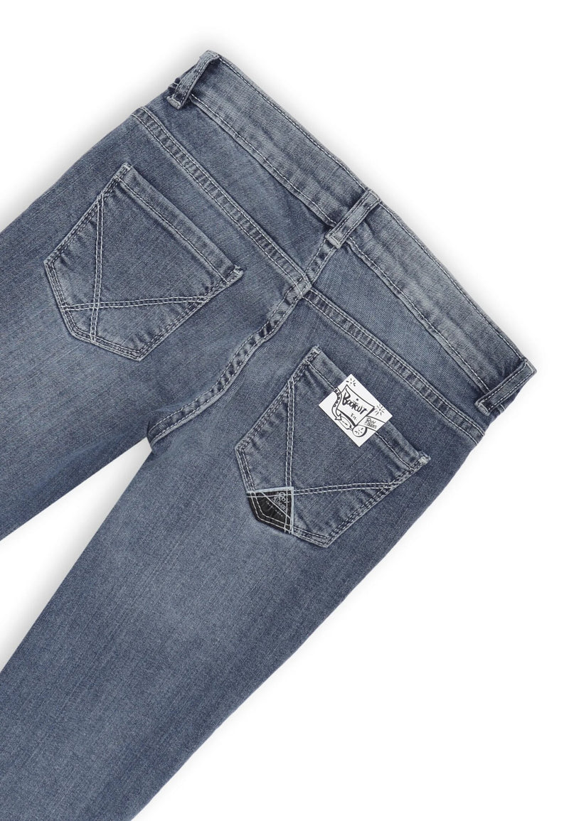 Roy Rogers - Jeans Bootcut Bambina Blu Svasato Frange P/E 25 - DENIM | CammarataMode
