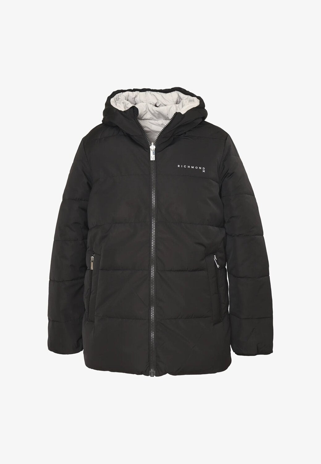 John Richmond Cappotto Reversibile Uomo Nero/Bianco – Piumino Invernale