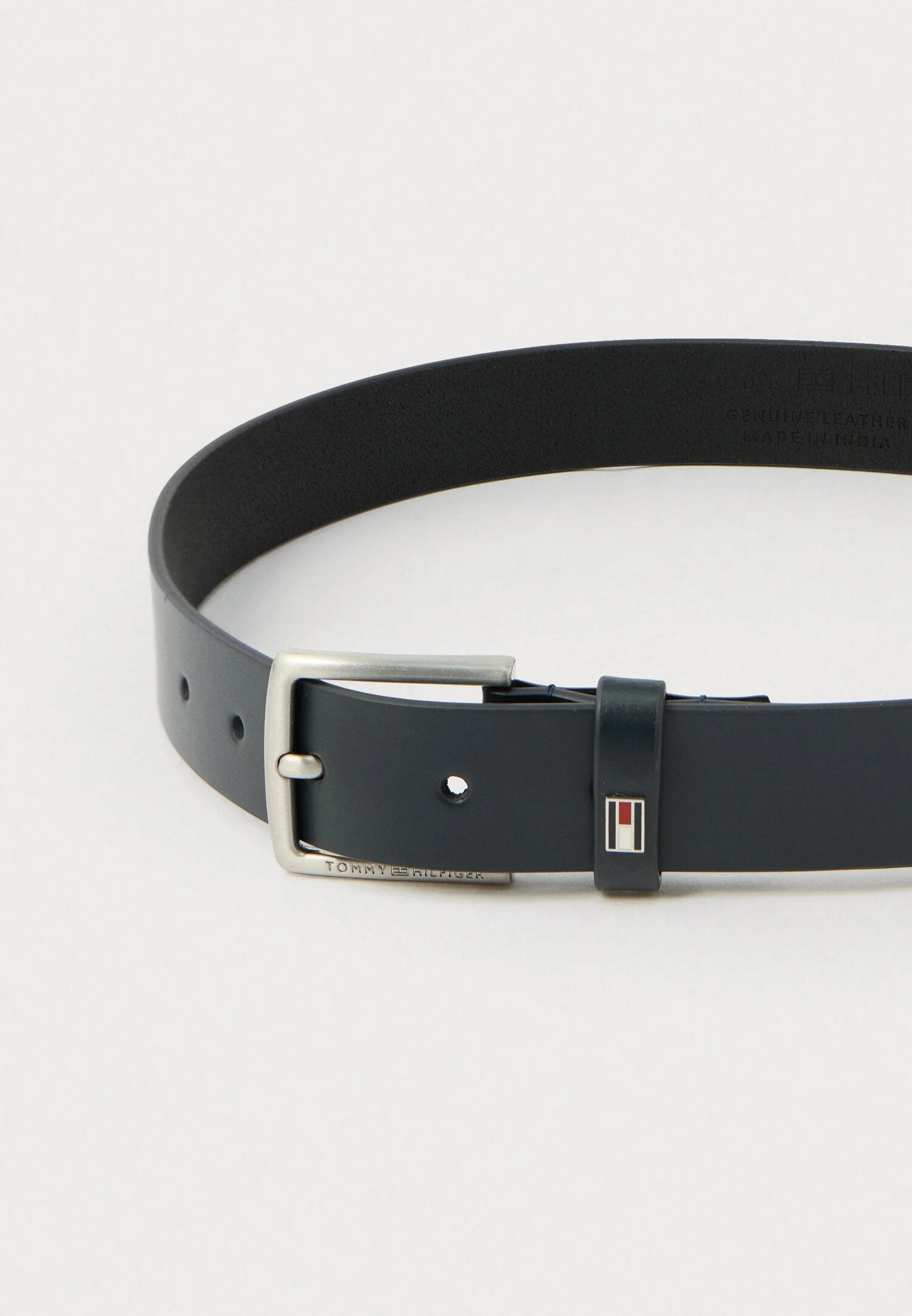 Tommy Hilfiger Cintura Nera Bambino Vita Regolabile Quotidiano In Cuoio KA0KA