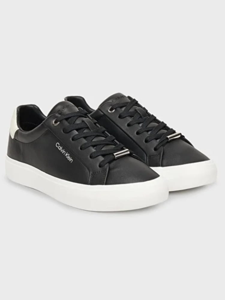 Calvin Klein sneakers donna nera con dettagli e logo a contrasto