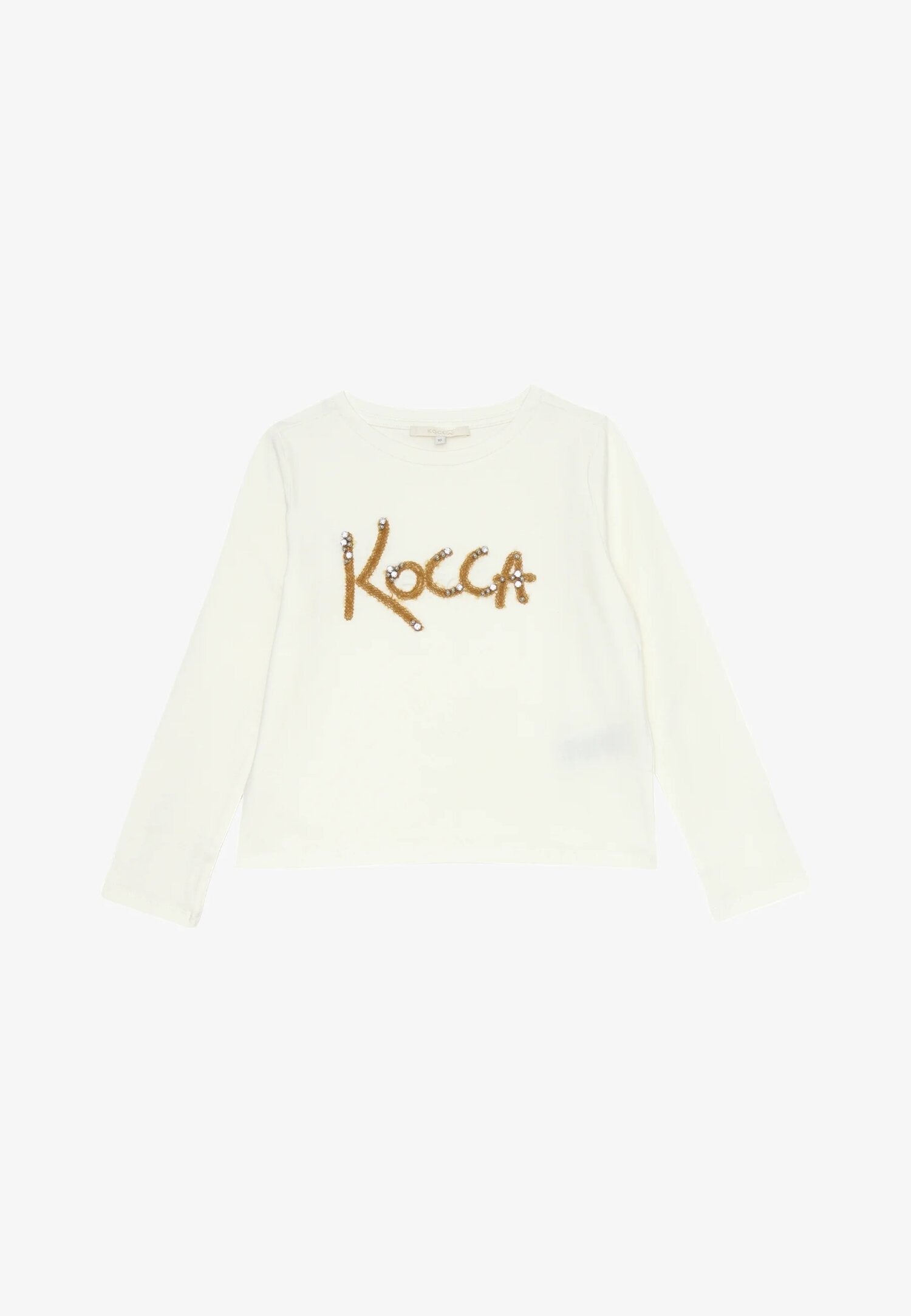 Kocca maglia maniche lunghe panna bambina e ragazza in cotone | CammarataMode