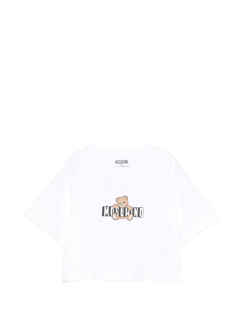 Moschino Rshirt Bianca Bambina Girocollo Estivo In Cotone 15523135357311_