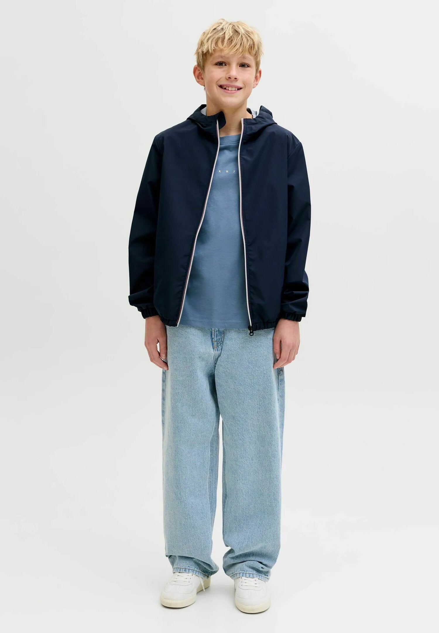 Jack & Jones Giubbotto a Vento Blu Primaverile Bambino 12289241_