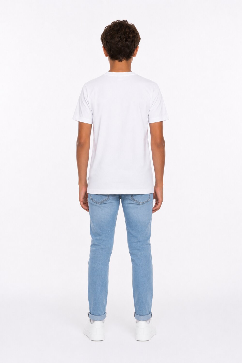 Icon Tshirt Bianca Logo Gold Bambino Maniche Corte - IBKS001161_