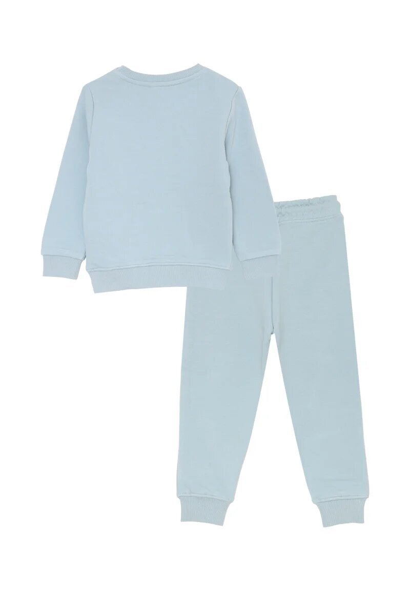 John Richmond completo neonata azzurro stampa rosa 100% cotone