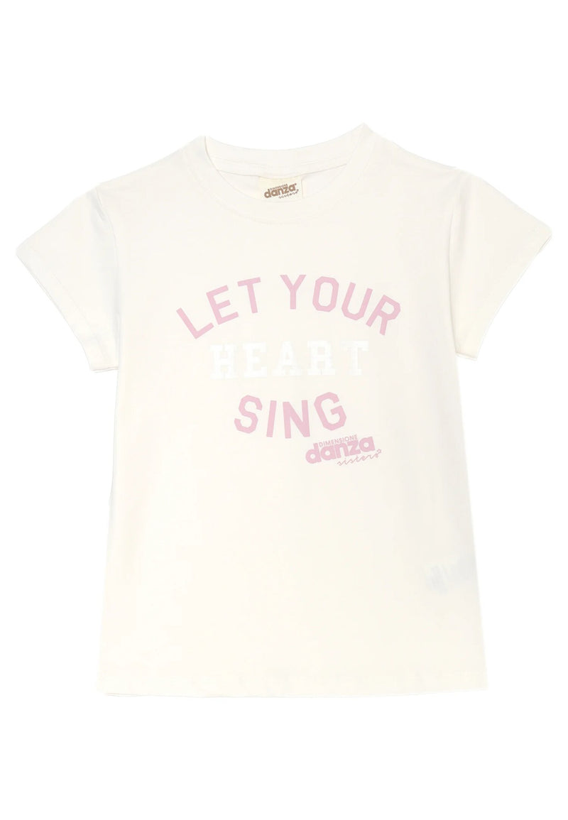 Cream and fuchsia outfit Dimensione Danza girl summer 2025 sporty look - CREAM | CammarataMode