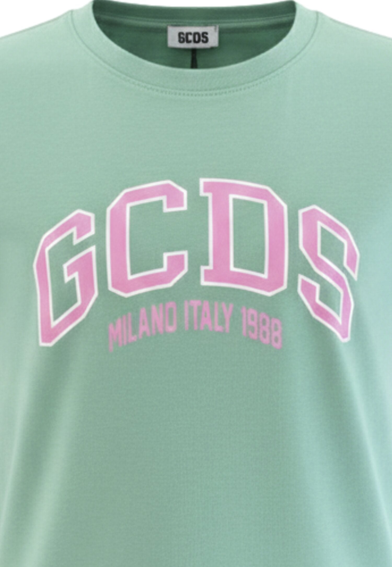 Gcds Tshirt Verde Chiaro Bambina Girocollo Estivo In Cotone 746237_