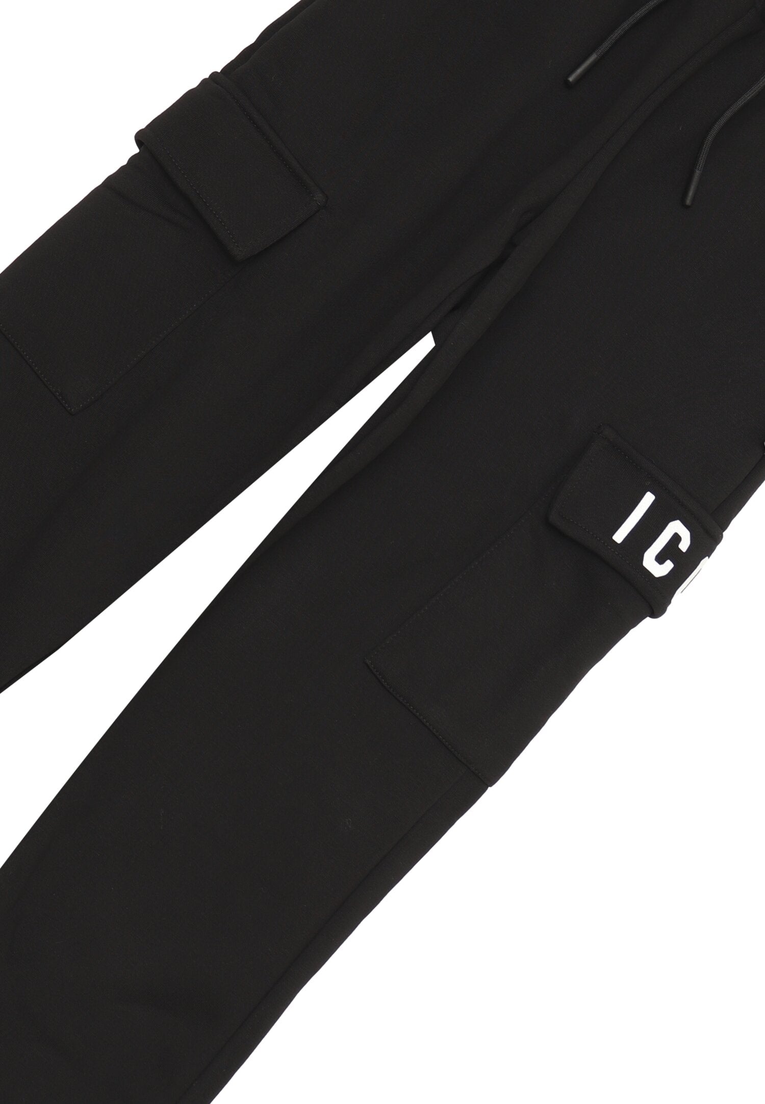 Icon Pantalone Nero Bambino In Cotone Vita Regolabile Quotidiano AI25