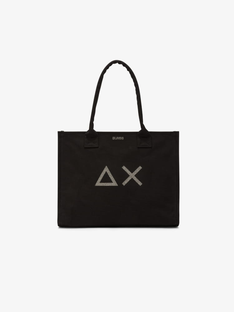 Sun68 borsa nera donna maxi logo