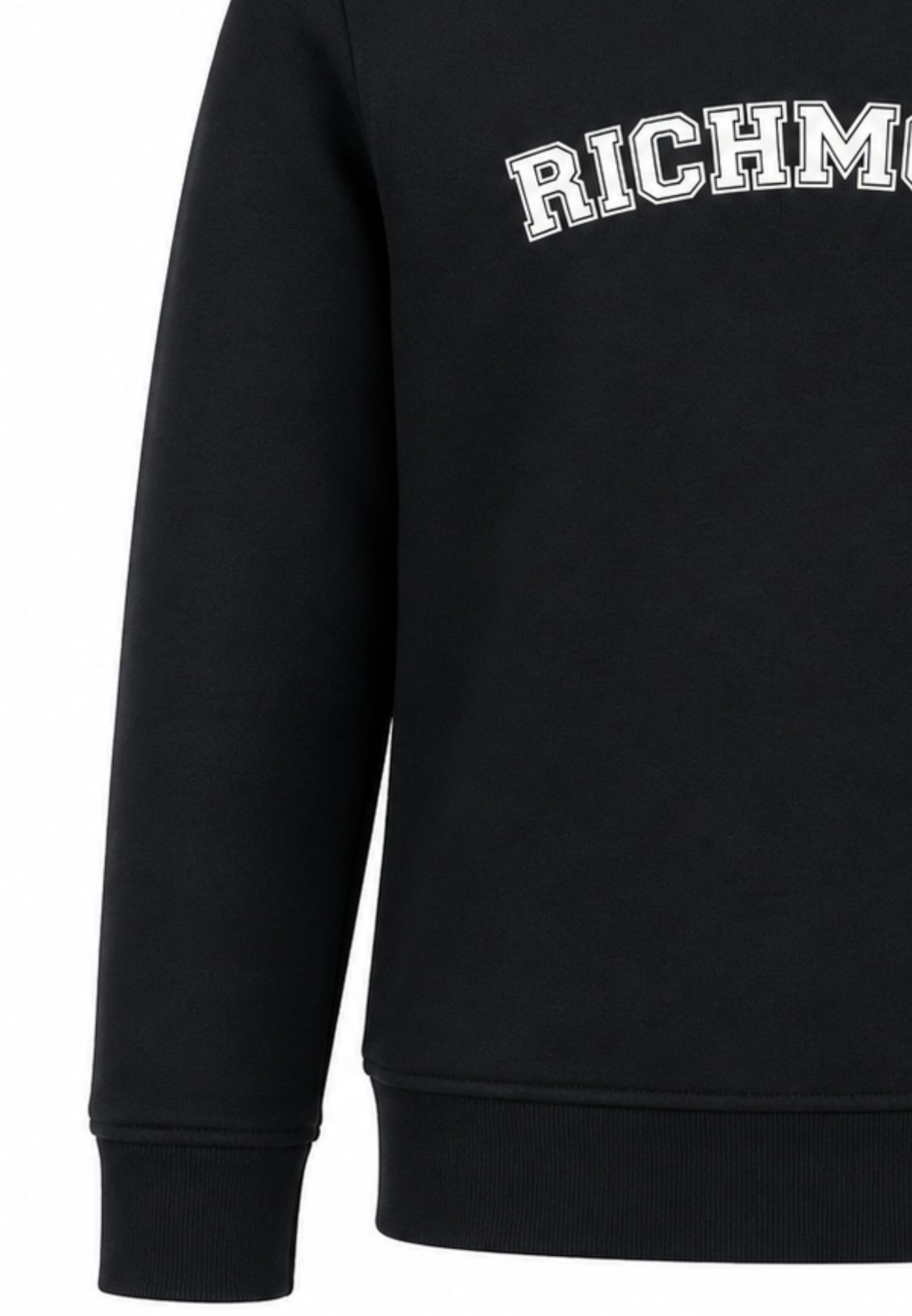 John Richmond felpa nera girocollo CON LOGO COLLEGE Bambini e ragazzi rba26175fe.ne_