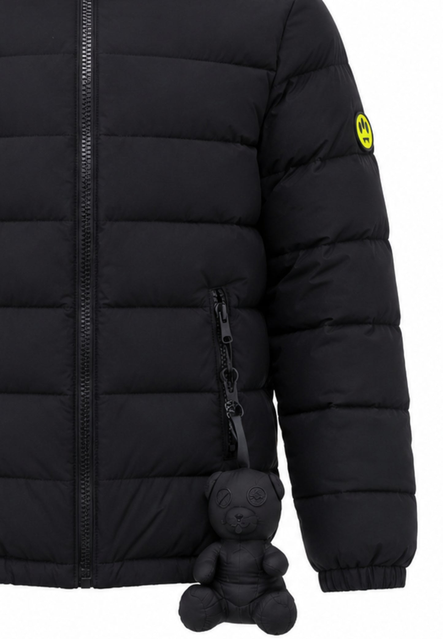 BARROW GIUBBOTTO NERO con logo nel cappuccio e portachiavi orsetto Bambini e ragazzi F6BKJUPF004.NE_