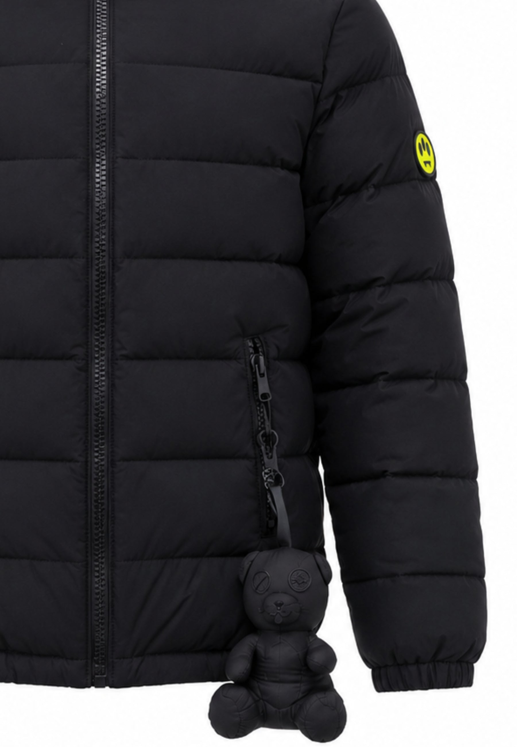 BARROW GIUBBOTTO NERO con logo nel cappuccio e portachiavi orsetto Bambini e ragazzi F6BKJUPF004.NE_