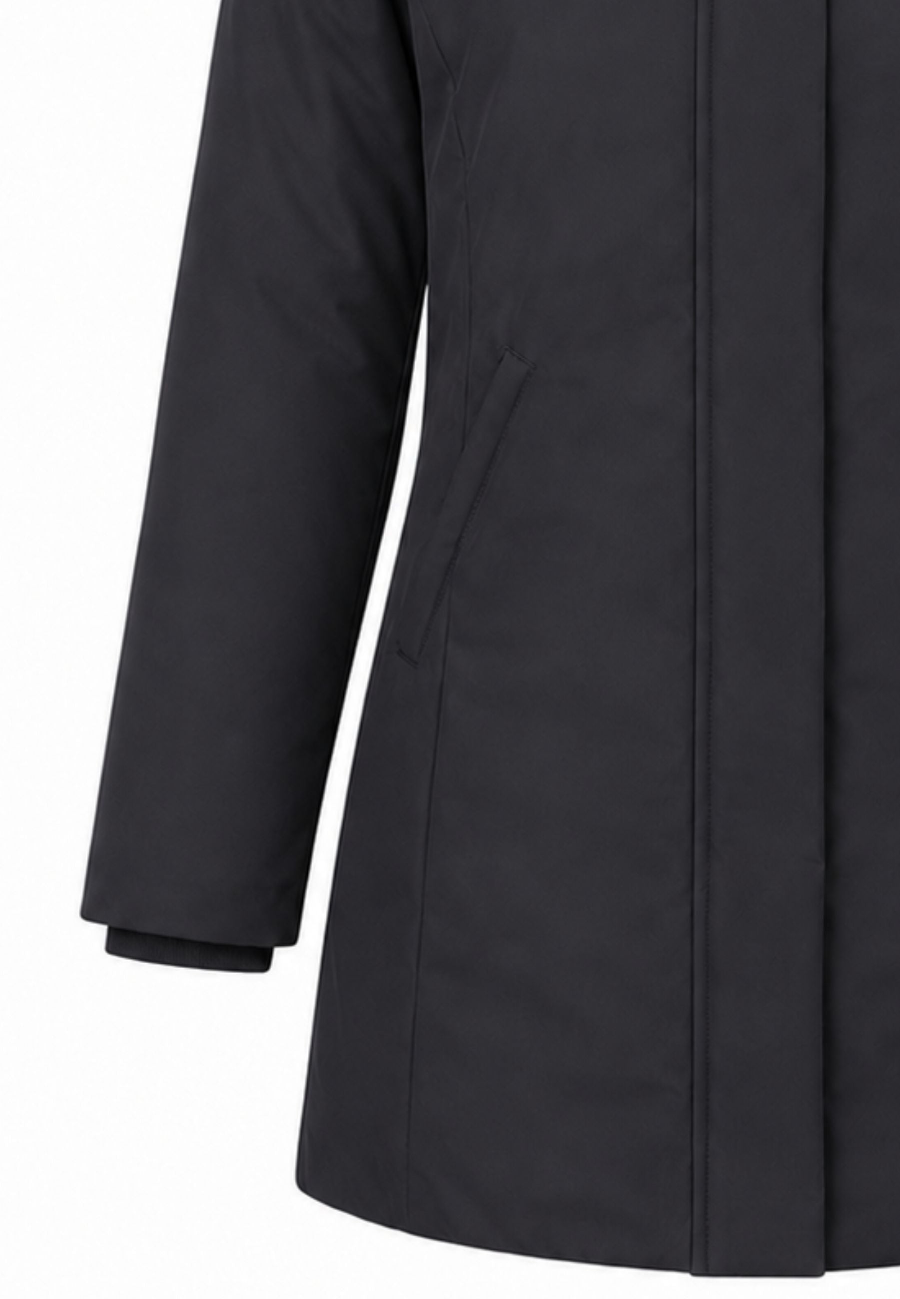 Bomboogie GIUBBOTTO NERO CON CAPPUCCIO E PELLICCIA VERA Bambine e ragazze CG 583V T ACR 6.NE_