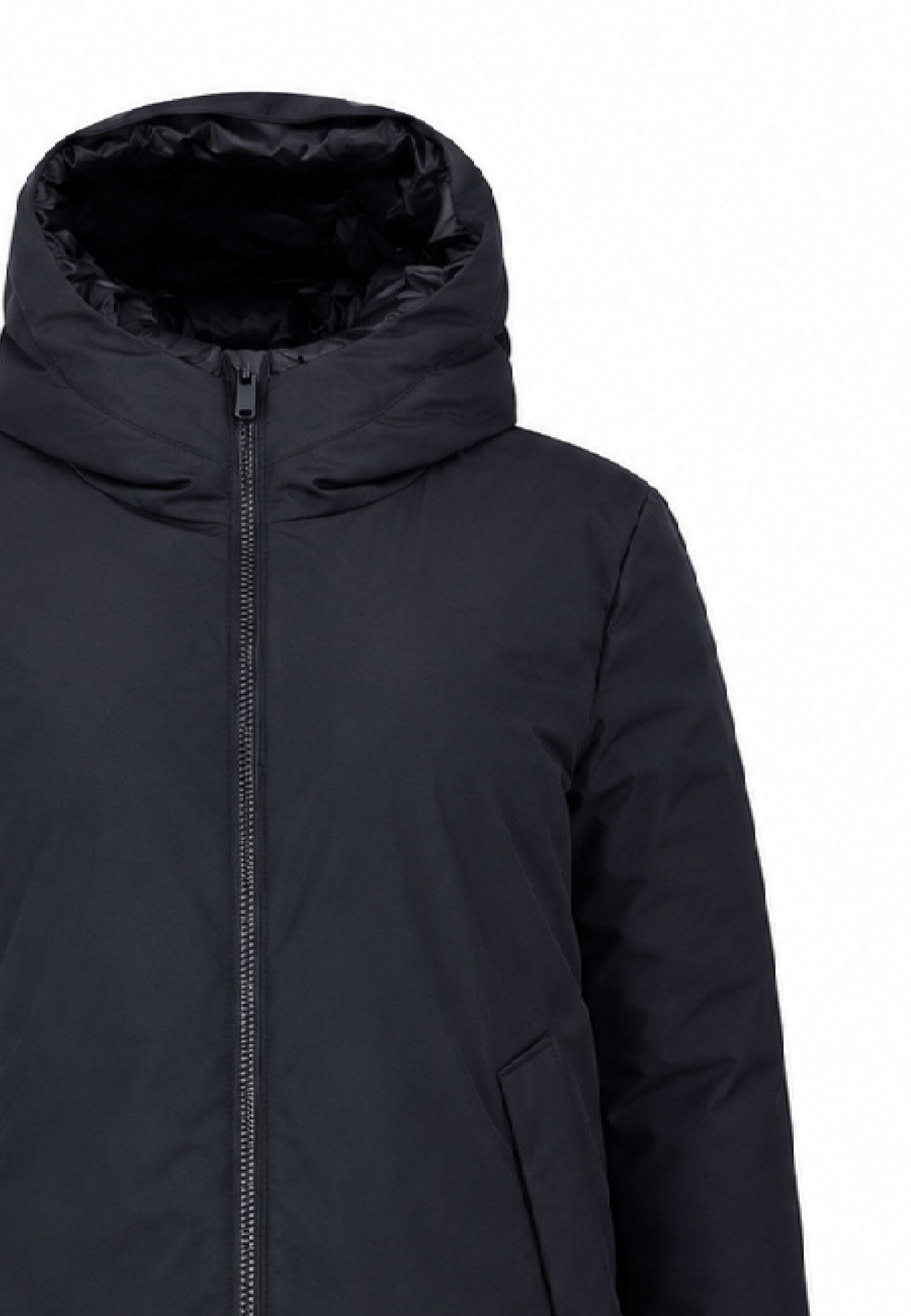 Bomboogie GIUBBOTTO NERO IN DOPPIO MATERIALE CON CAPPUCCIO Bambine e ragazze CG 8670 T ADL6 90.NE_