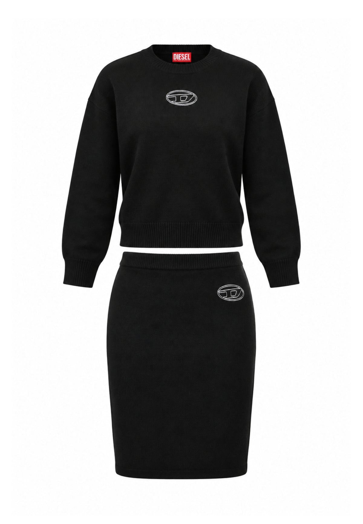Diesel COMPLETO NERO IN MAGLIA CON LOGO ARGENTO Bambine e ragazze KIMLIN+GIMKY.NE_