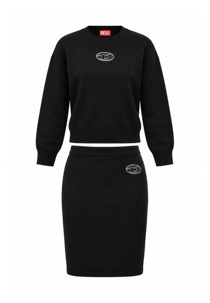 Diesel COMPLETO NERO IN MAGLIA CON LOGO ARGENTO Bambine e ragazze KIMLIN+GIMKY.NE_