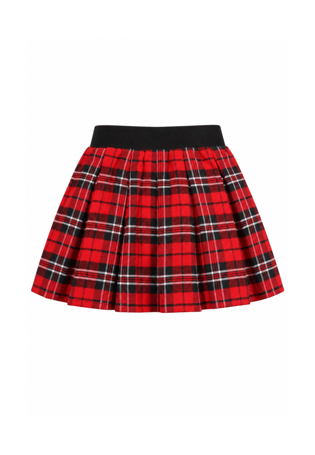 John Richmond COMPLETO CON BODY E GONNA ROSSA A PIEGHE IN TARTAN Bambine e ragazze RIA26139BD+RIA26079GO.PANNA_