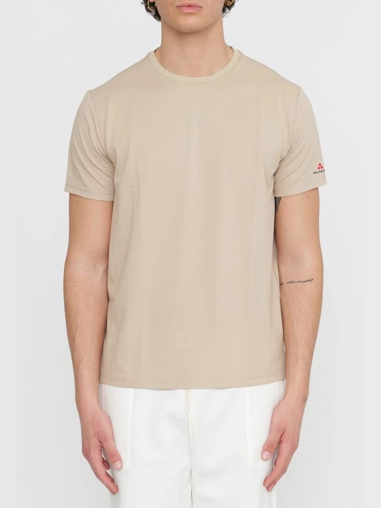 Peuterey tshirt beige uomo logo ul braccio