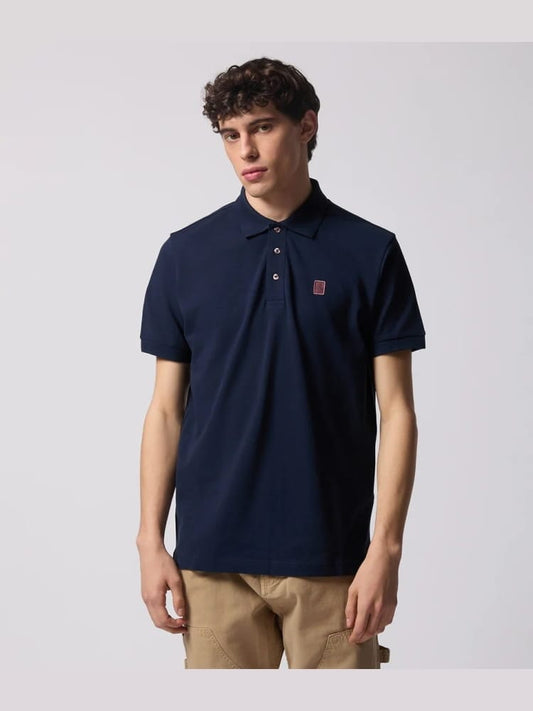 Refrigiwear polo blu navy uomo mini logo