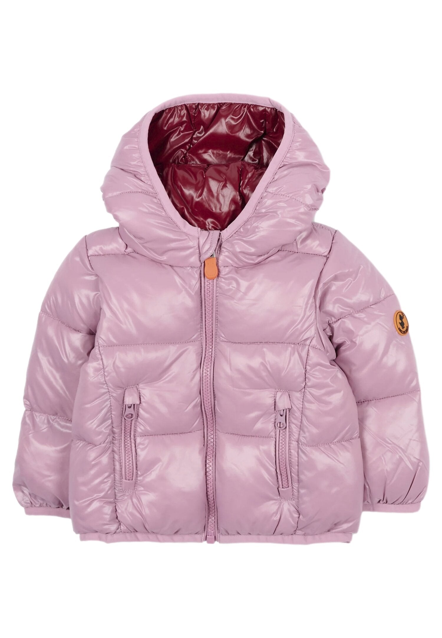 Save The Duck Giubbotto Rosa Neonata In Nylon Con Cappuccio Invernale AI25
